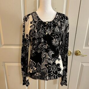 Louise FD black and white embellished cardigan